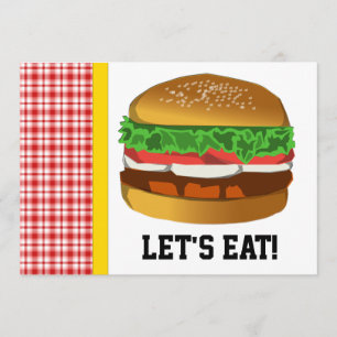 Hamburger, essen wir!Einladung Einladung