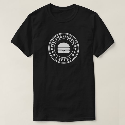 Hamburger Expert Hamburgers Burgers T-Shirt (Design vorne)