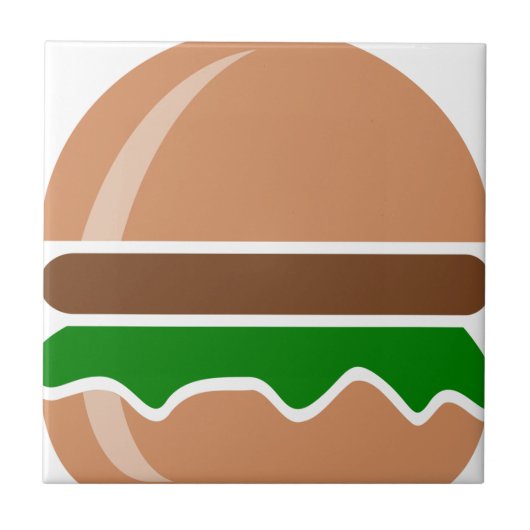 Hamburger Fast Food ein Sandwich Fliese (Vorderseite)