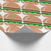Hamburger Fast Food ein Sandwich Geschenkpapier (Ecke)