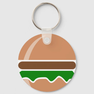 Hamburger Fast Food ein Sandwich Schlüsselanhänger