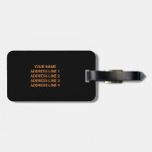 Hamburger Fast Food-Illustration mit benutzerdefin Gepäckanhänger (Rückseite horizontal)