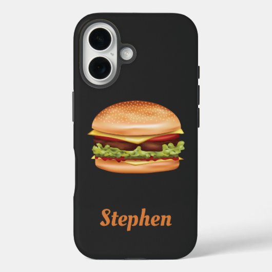 Hamburger Fast Food Illustration mit Individuelle Case-Mate iPhone Hülle (Rückseite)