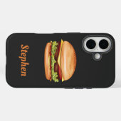 Hamburger Fast Food Illustration mit Individuelle Case-Mate iPhone Hülle (Rückseite (Horizontal))