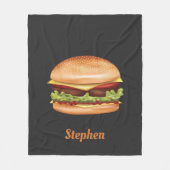 Hamburger Fast Food Illustration mit Individuelle Fleecedecke (Vorderseite)
