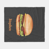 Hamburger Fast Food Illustration mit Individuelle Fleecedecke (Vorderseite (Horizontal))