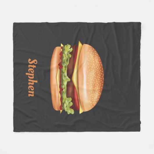 Hamburger Fast Food Illustration mit Individuelle Fleecedecke (Vorderseite (Horizontal))