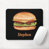 Hamburger Fast Food Illustration mit Individuelle Mousepad (Mit Mouse)