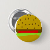 Hamburger Fastfood Burburger Button (Vorne & Hinten)
