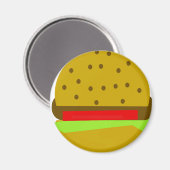 Hamburger Fastfood Burburger Magnet (Vorderseite/Rückseite)