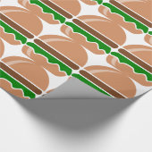 Hamburger Fastfood ein Sandwich Geschenkpapier (Ecke)