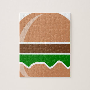 Hamburger Fastfood ein Sandwich Puzzle