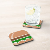 Hamburger Fastfood ein Sandwich Untersetzer (Rechte Seite)