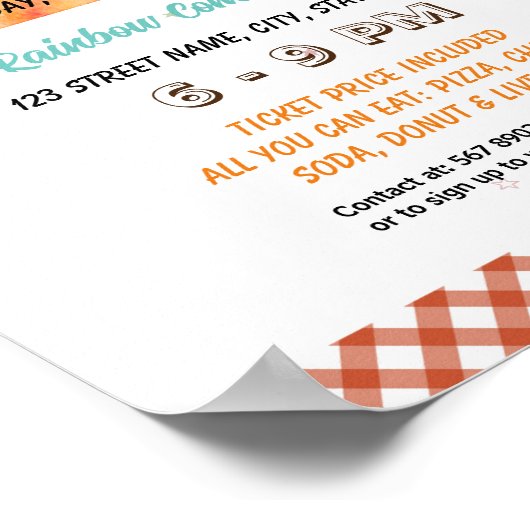 Hamburger Finanzierungs-Event-Template Poster (Ecke)