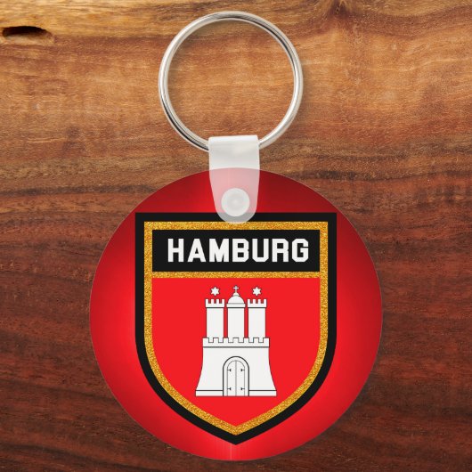 Hamburger Flagge Schlüsselanhänger (Vorderseite)