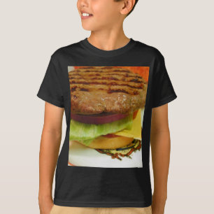Hamburger-Fleisch-Patties Salat Tomaten Brötchen T-Shirt