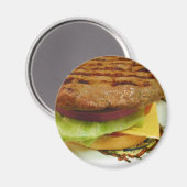 Hamburger Fleisch Patty Patties Lettuce Tomaten Bu Magnet (Vorderseite/Rückseite)