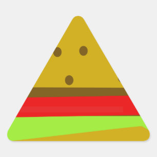 Hamburger Food Food Dreieckiger Aufkleber