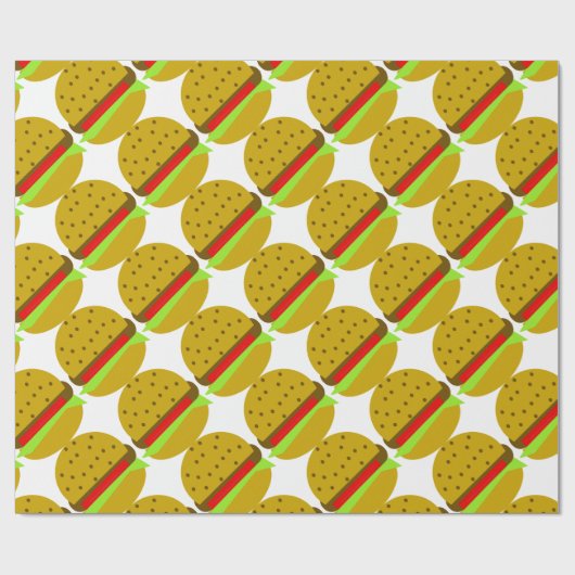 Hamburger Food Food Geschenkpapier (Flach)