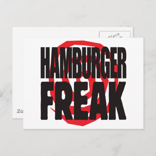 Hamburger Freak Postkarte (Vorne/Hinten)