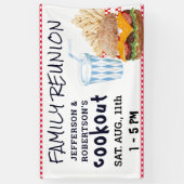 Hamburger Fries Fast Food | Family Wiedersehen Banner (Vertikal)