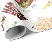 Hamburger Fries Fast Food GRILLEN Diner Geschenkpapier (Rolleneckpunkt)
