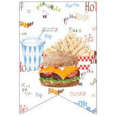 Hamburger Fries Fast Food GRILLEN Diner Tailgate Wimpelkette (Erste Fahne)