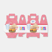 Hamburger Fries Fast Food GRILLEN Gingham Diner Geschenkschachtel (Ungefaltet)