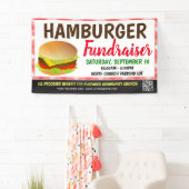 Hamburger Fundraiser-Banner mit qr-Code Banner (Insitu)