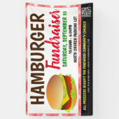 Hamburger Fundraiser-Banner mit qr-Code Banner (Vertikal)