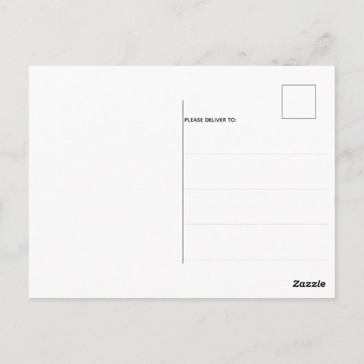 Hamburger Funny Fast Food Postkarte (Rückseite)