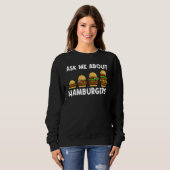 Hamburger für Männer Kostüme Sweatshirt (Vorne ganz)