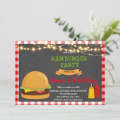 Hamburger Geburtstagsfeier Dankeskarte (Stehend Vorderseite)