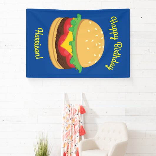 Hamburger Geburtstagsparty Burger Banner (InSitu)