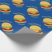 Hamburger Geburtstagsparty Burger Geschenkpapier (Ecke)
