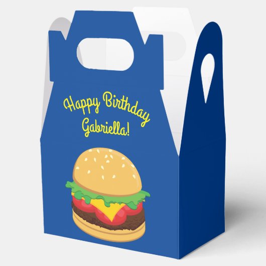 Hamburger Geburtstagsparty Burger Geschenkschachtel (Geöffnet)
