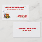 Hamburger gemeinsame Visitenkarten Visitenkarte (Vorne/Hinten)