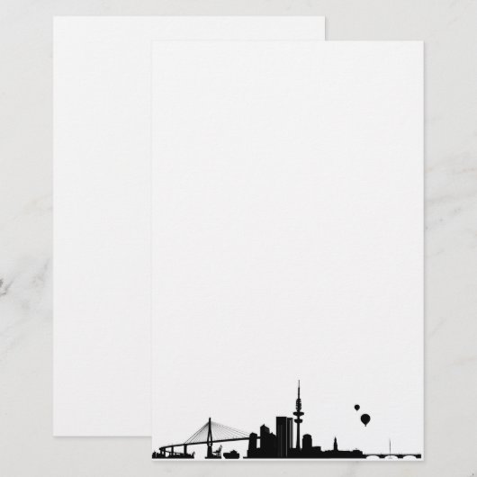 Hamburger Geschenkidee Briefpapier (Vorne/Hinten)