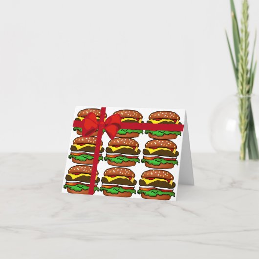 Hamburger Gift Grußkarte Karte (Vorderseite)