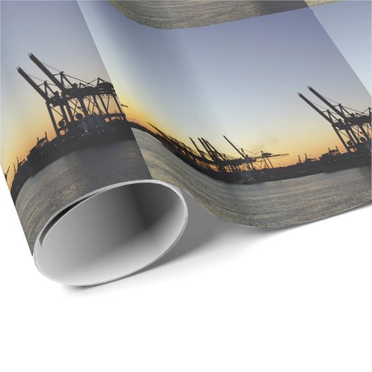 Hamburger Hafen Geschenkpapier (Rolleneckpunkt)