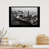 Hamburger Hafen Poster (Küche)