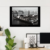 Hamburger Hafen Poster (Heimbüro)