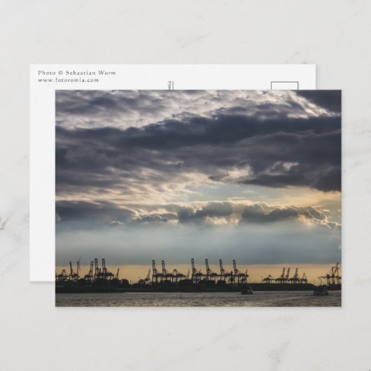 Hamburger Hafen Postkarte (Vorne/Hinten)