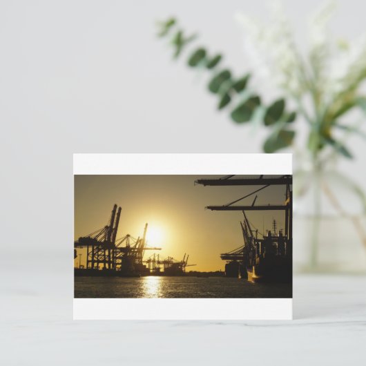 Hamburger Hafen Postkarte (Stehend Vorderseite)