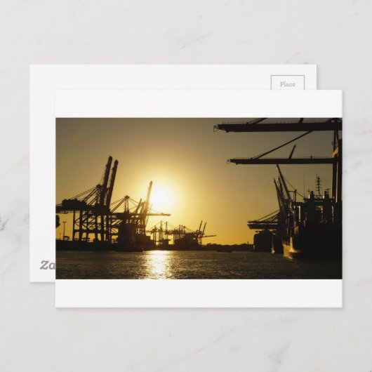 Hamburger Hafen Postkarte (Vorne/Hinten)