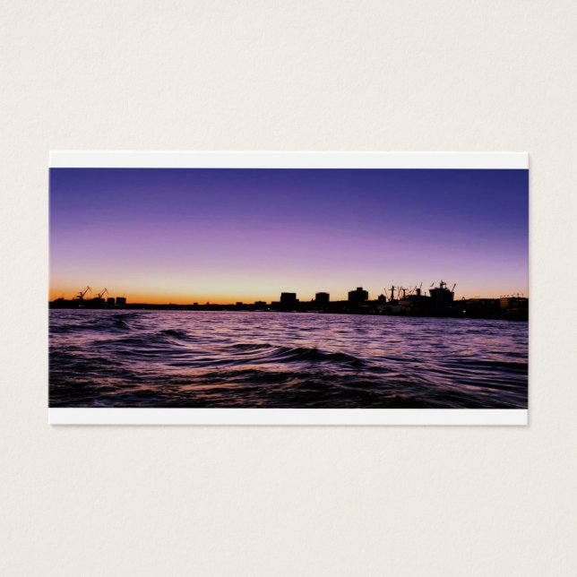 Hamburger Hafen Silhouette Sunset (Vorderseite)