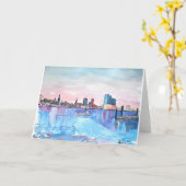 Hamburger Hafen Skyline und Elbe Philharmonic Hall Karte (Gelbe Blume)