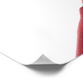 Hamburger Head Man über Weiß Poster (Ecke)