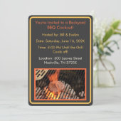 Hamburger Hinterhof Barbeque Keks Einladung (Stehend Vorderseite)