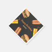 Hamburger Hot Dog GRILLEN Grill Food Happy Birthda Serviette (Ecke)
